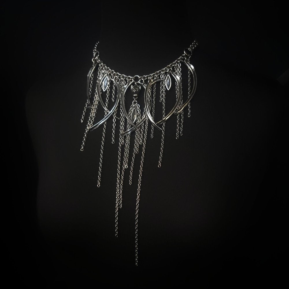 Cat Rib Fringe Necklace by Martha Rotten