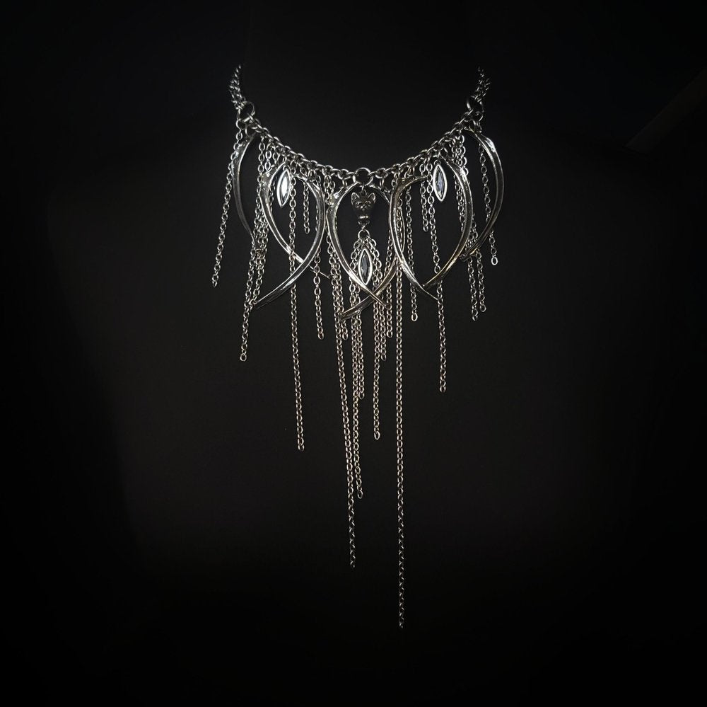 Cat Rib Fringe Necklace by Martha Rotten