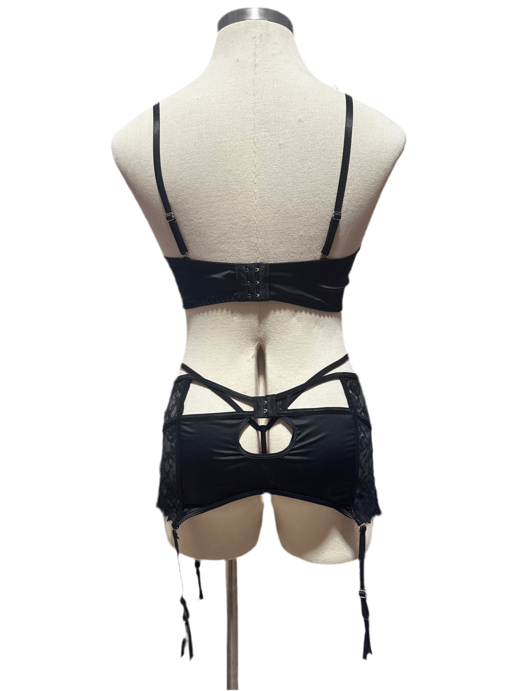 Kiss of the Nightwing Girdle, Bra & Thong set Plus Size - Angel's House of Design Co.