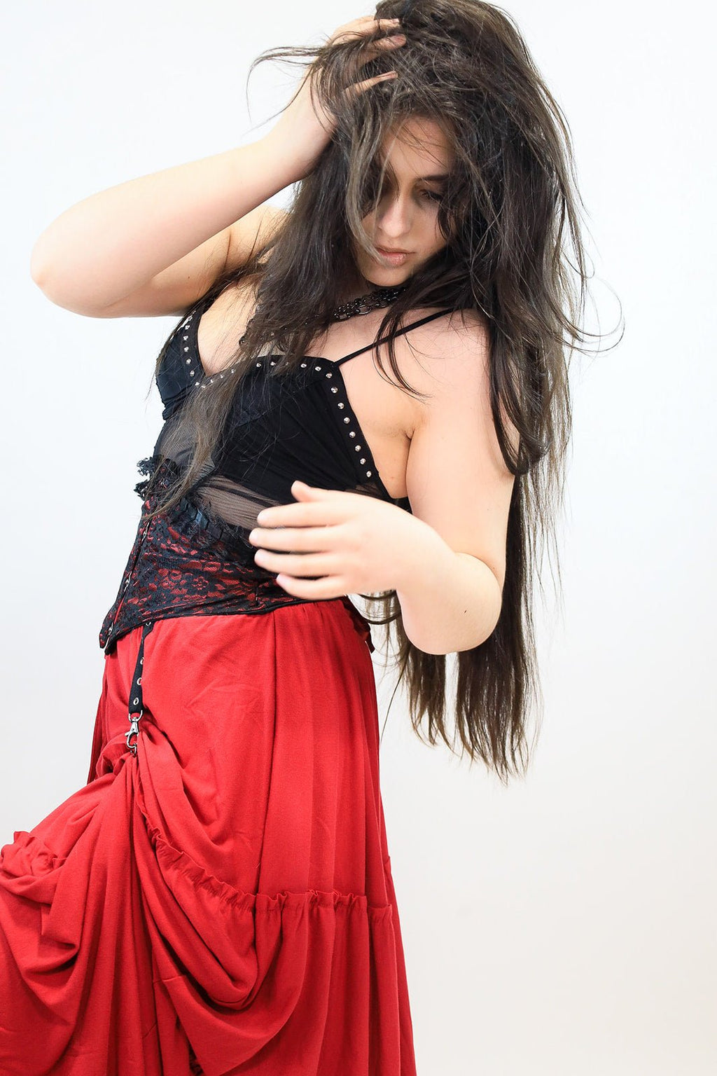 Lace Corset Belt with Ruffle Detail - Angel's House of Design Co.
