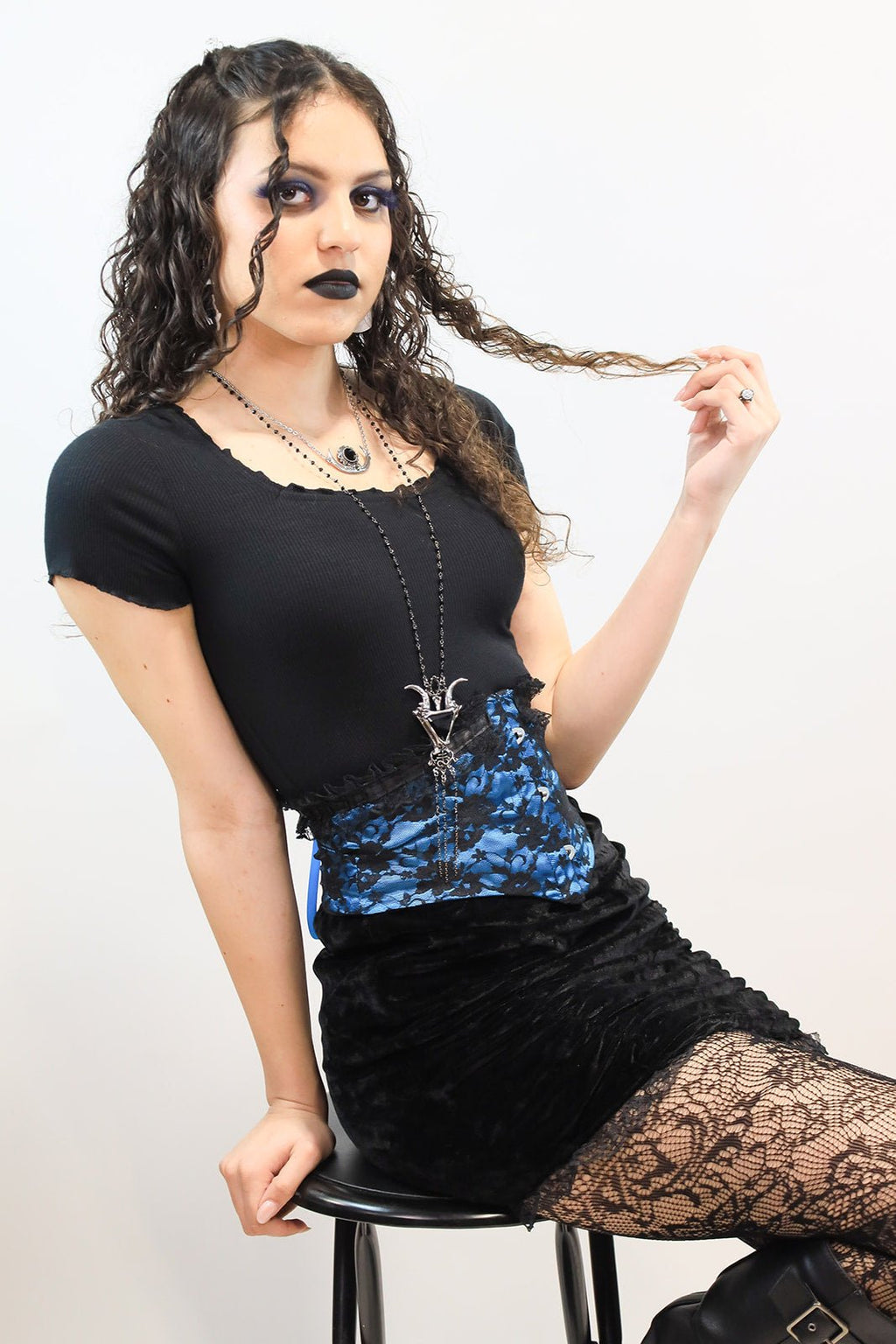 Lace Corset Belt with Ruffle Detail - Angel's House of Design Co.