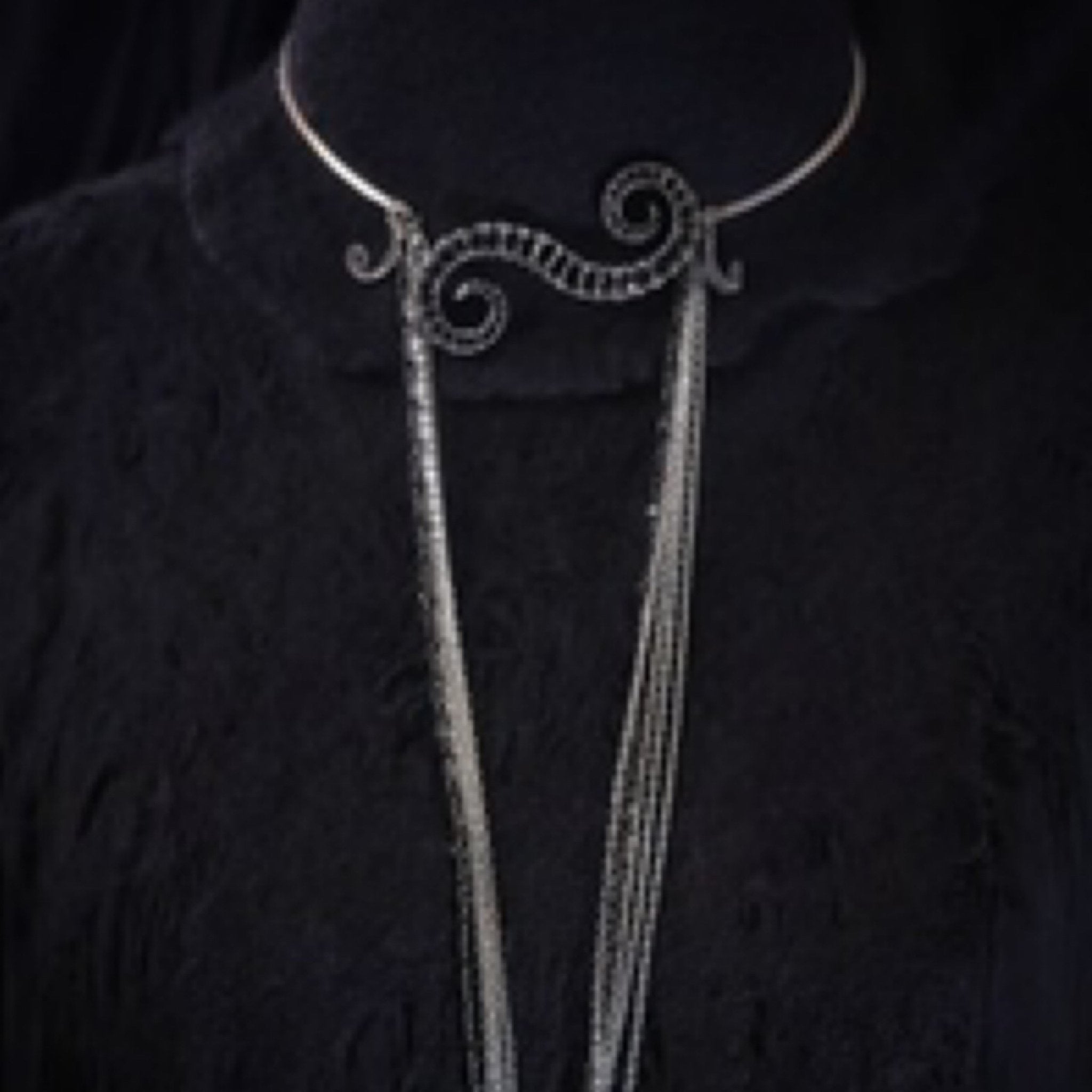 Layered Seahorse Tails Necklace by Martha Rotten - Angel's House of Design Co.
