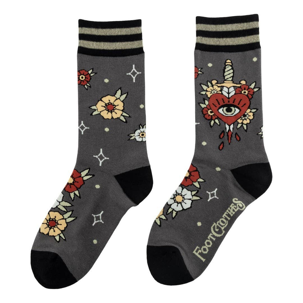Love Hurts Crew Socks - Angel's House of Design Co.