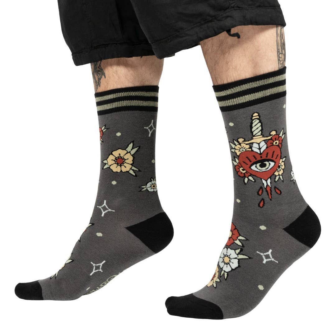 Love Hurts Crew Socks - Angel's House of Design Co.