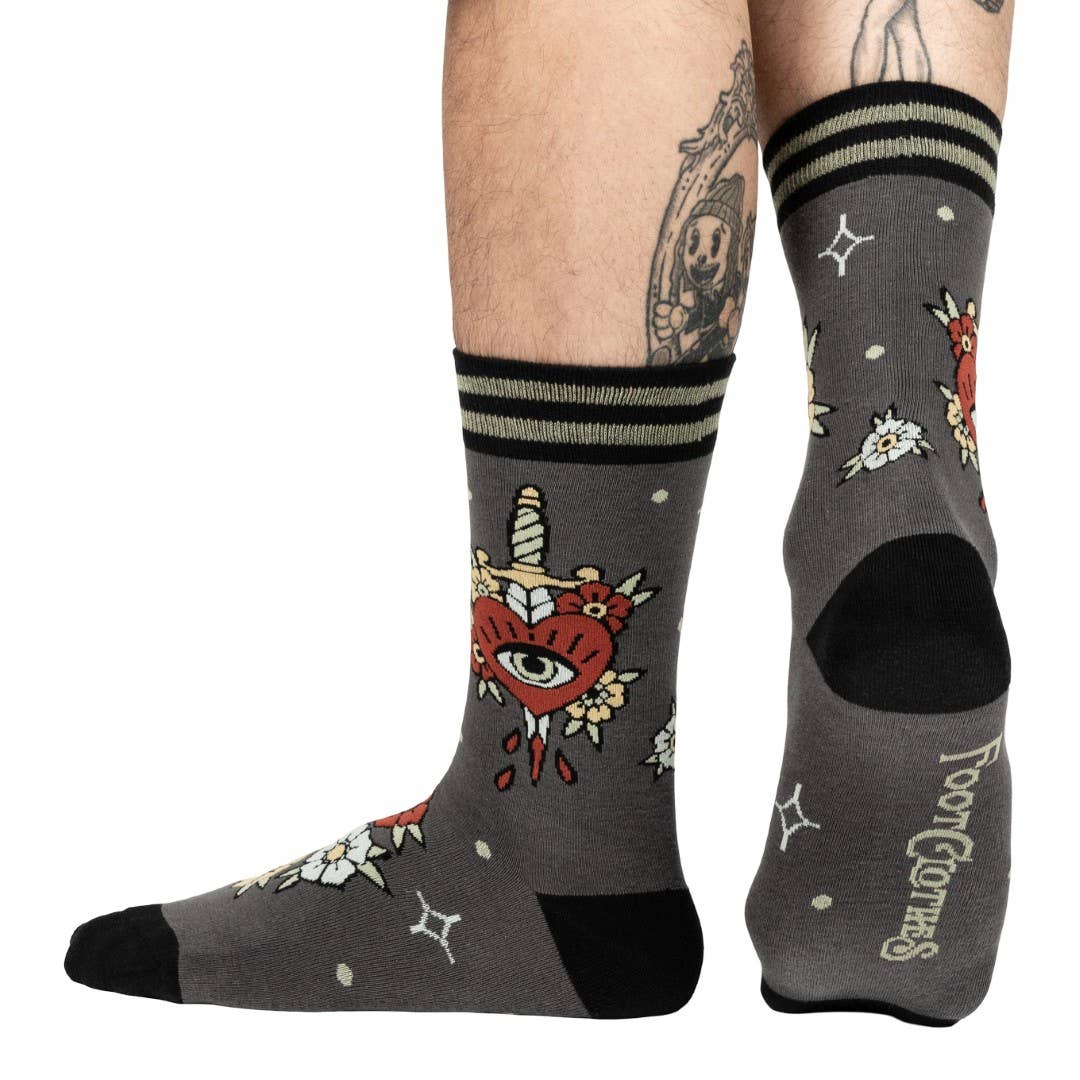 Love Hurts Crew Socks - Angel's House of Design Co.
