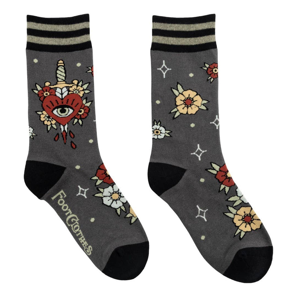 Love Hurts Crew Socks - Angel's House of Design Co.