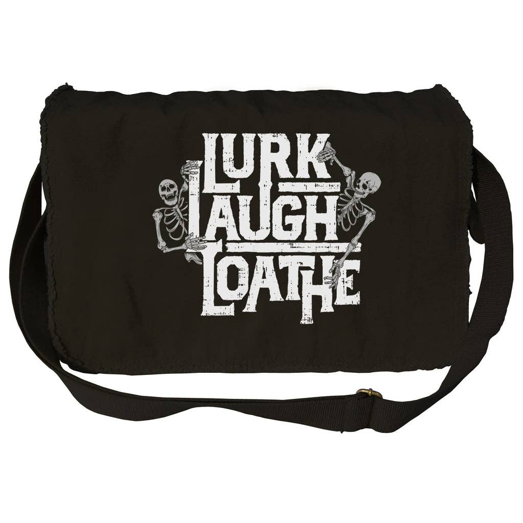 Lurk Laugh Loathe Messenger Bag - Angel's House of Design Co.