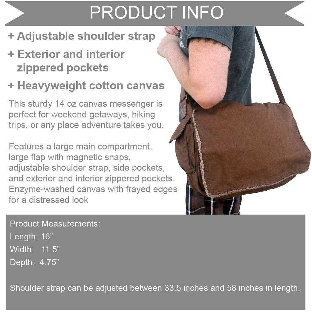 Lurk Laugh Loathe Messenger Bag - Angel's House of Design Co.