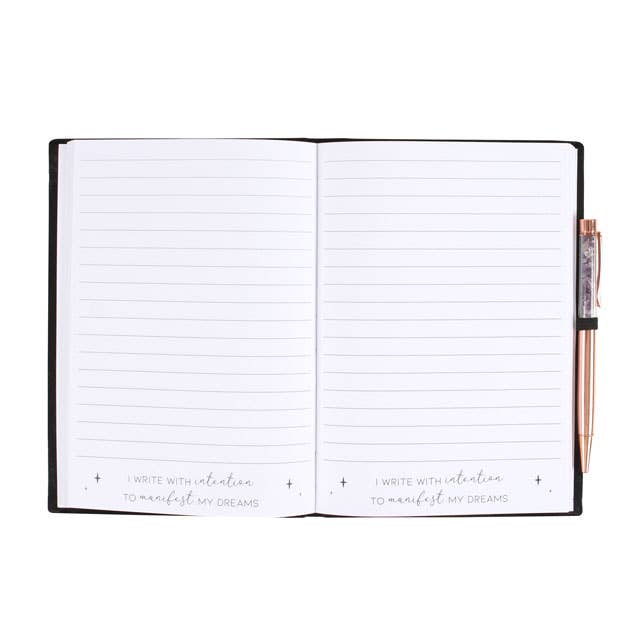 Manifestation Journal Notebook with Amethyst Pen - Angel's House of Design Co.