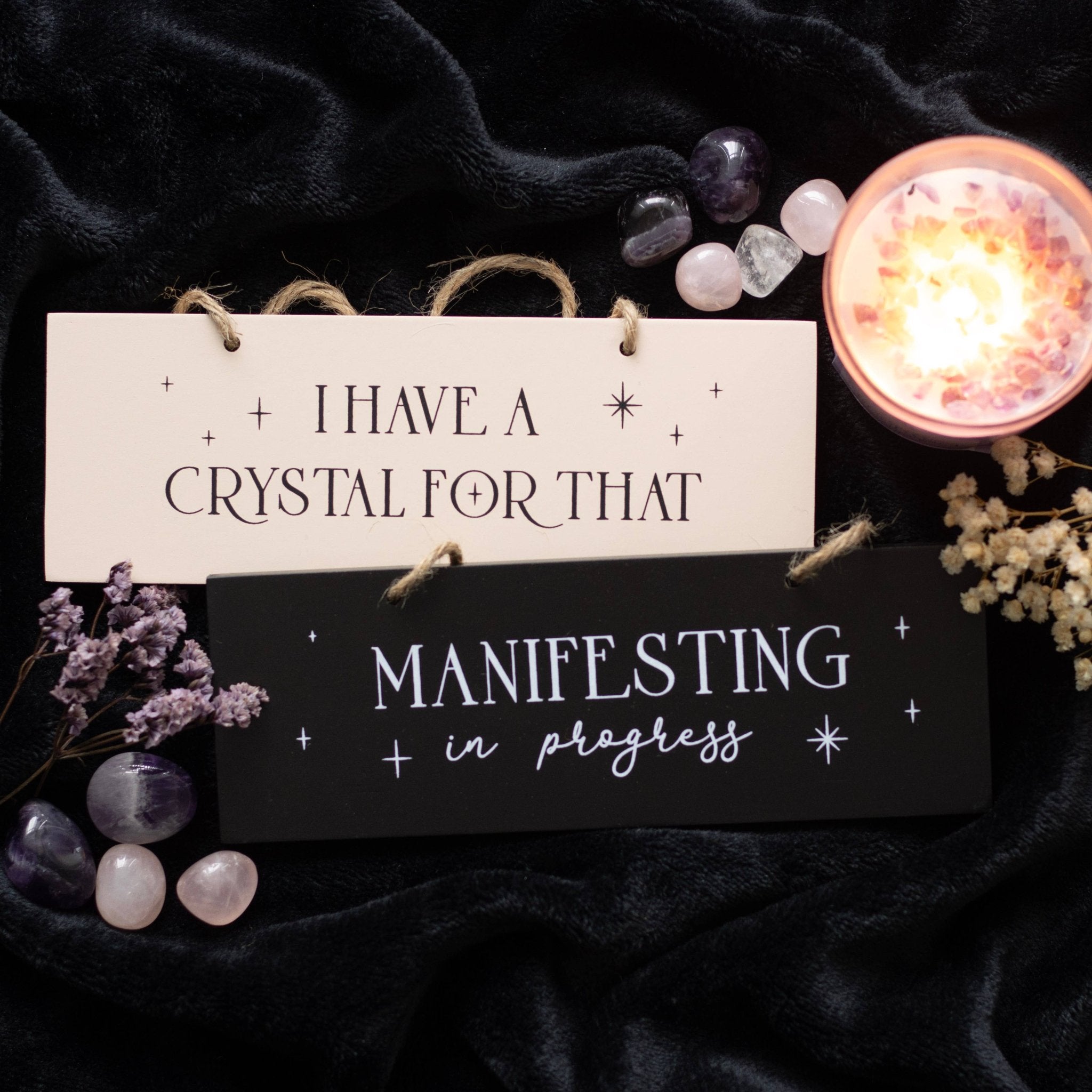 Manifesting In Progress Hanging Sign - Angel's House of Design Co.