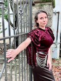 Maroon Goth Queen Top - Angel's House of Design Co.