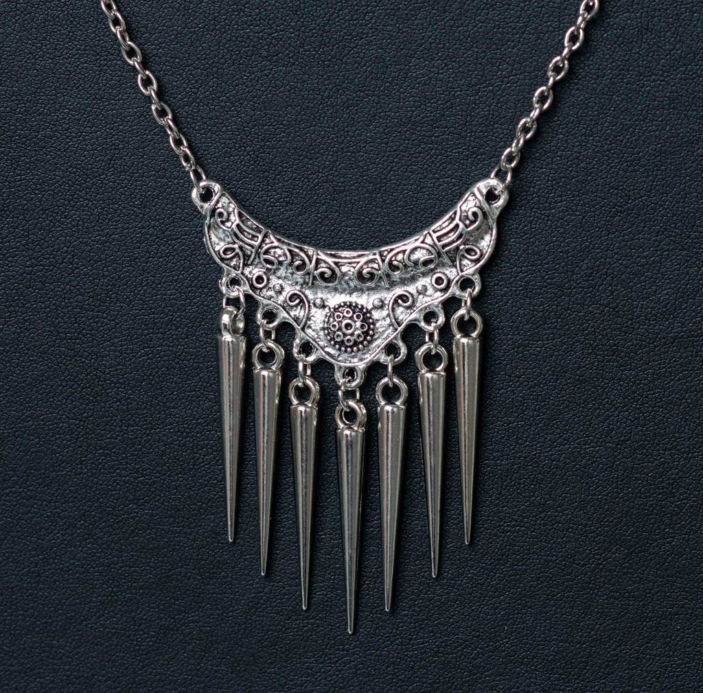 Medieval Inspired Necklace with Long Spikes - Angel's House of Design Co.