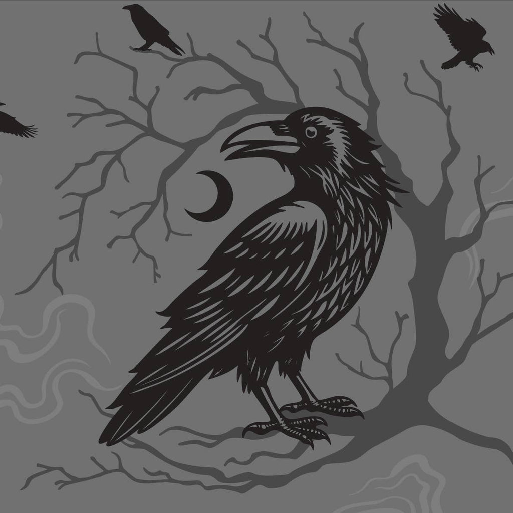 Midnight Crow Crew Socks - Angel's House of Design Co.