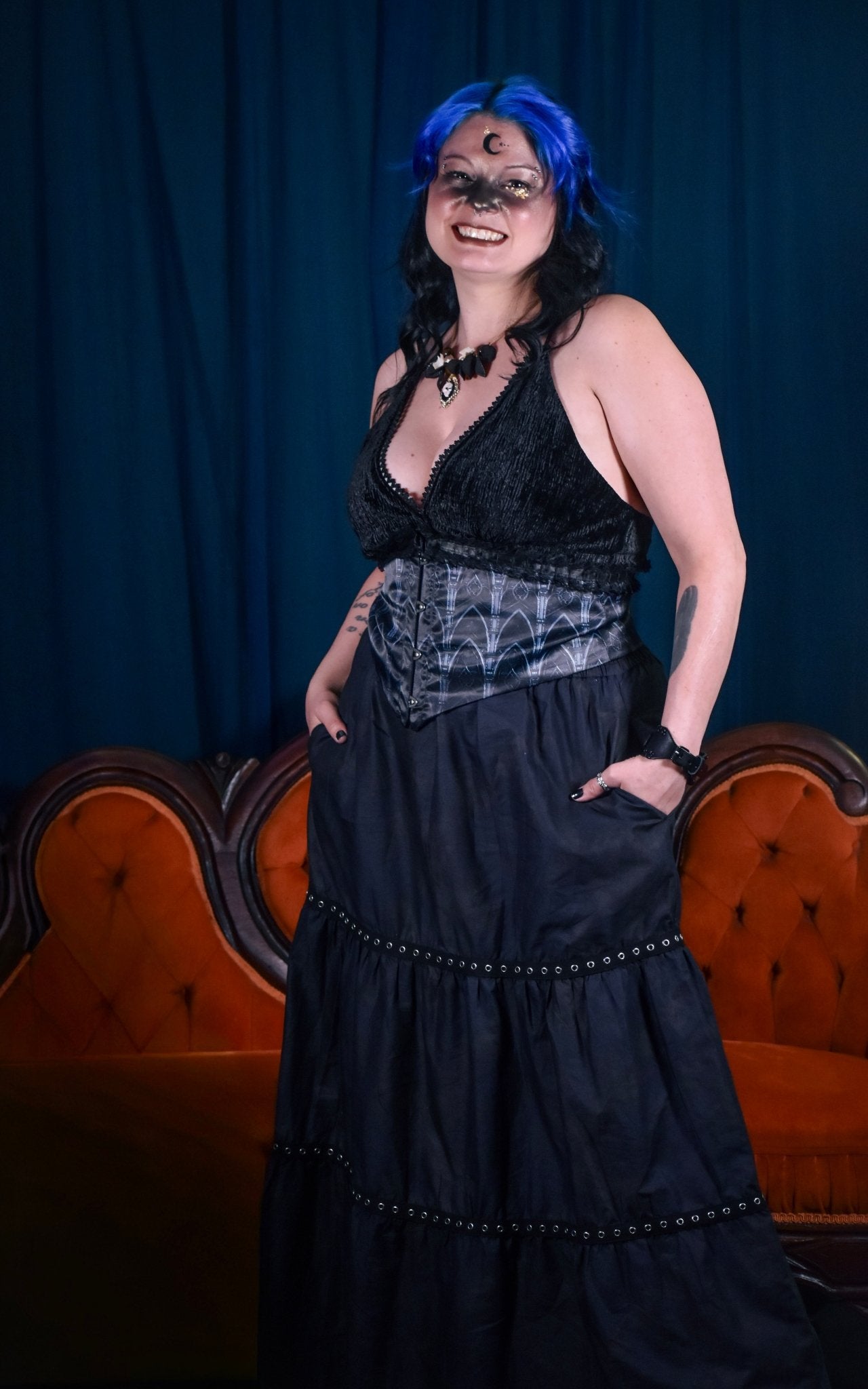 Midnight Crush Full Length Skirt - Angel's House of Design Co.