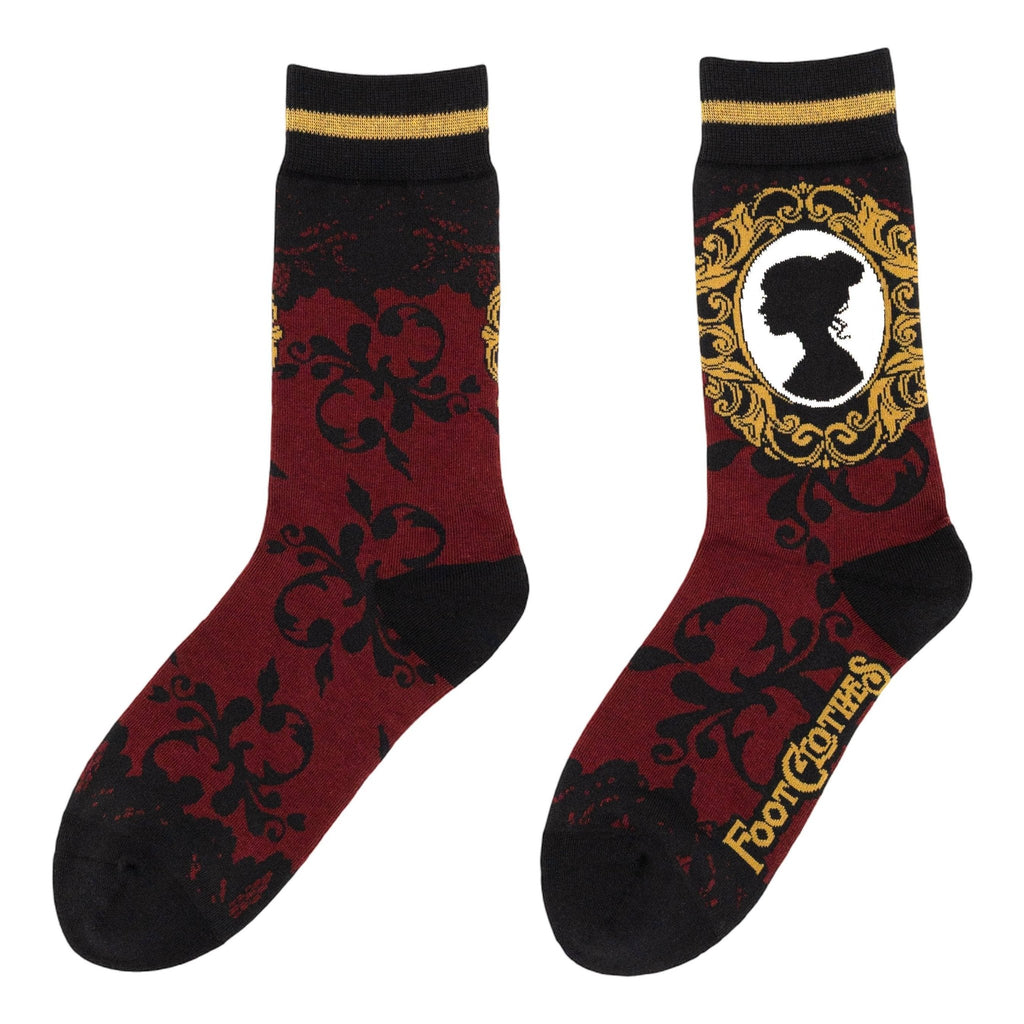 Mourning Brooch Crew Socks - Angel's House of Design Co.