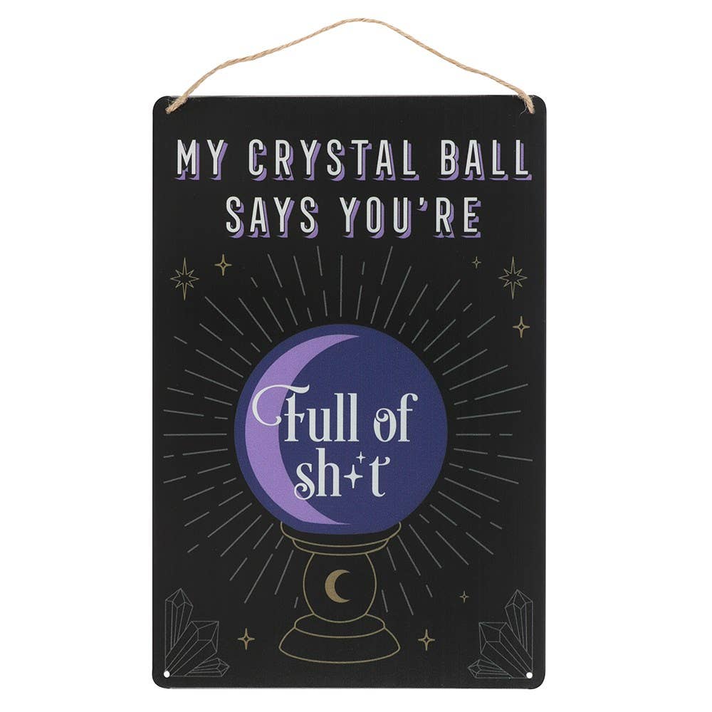 My Crystal Ball Says... Metal Sign - Angel's House of Design Co.