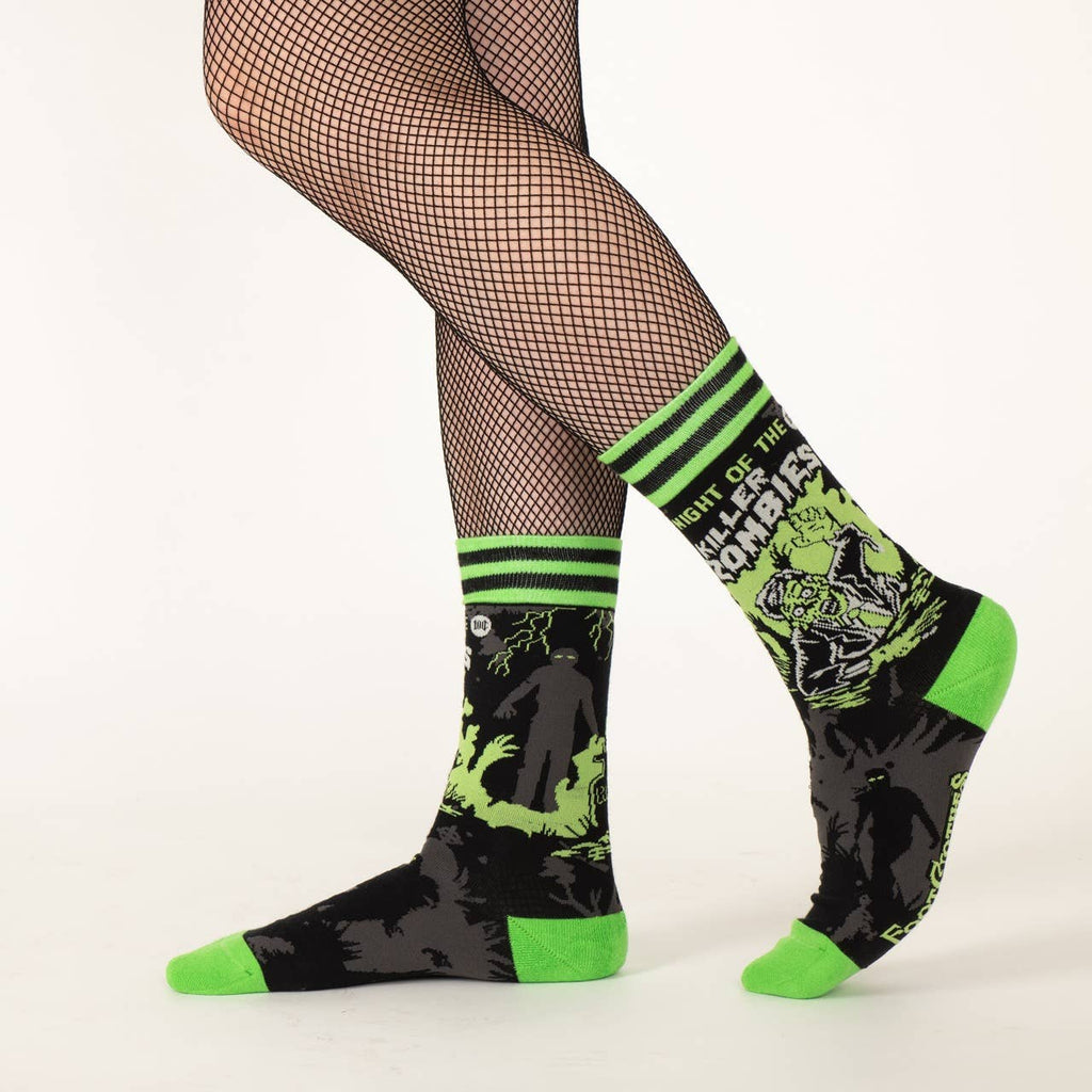 Night of the Killer Zombies Crew Socks - Angel's House of Design Co.