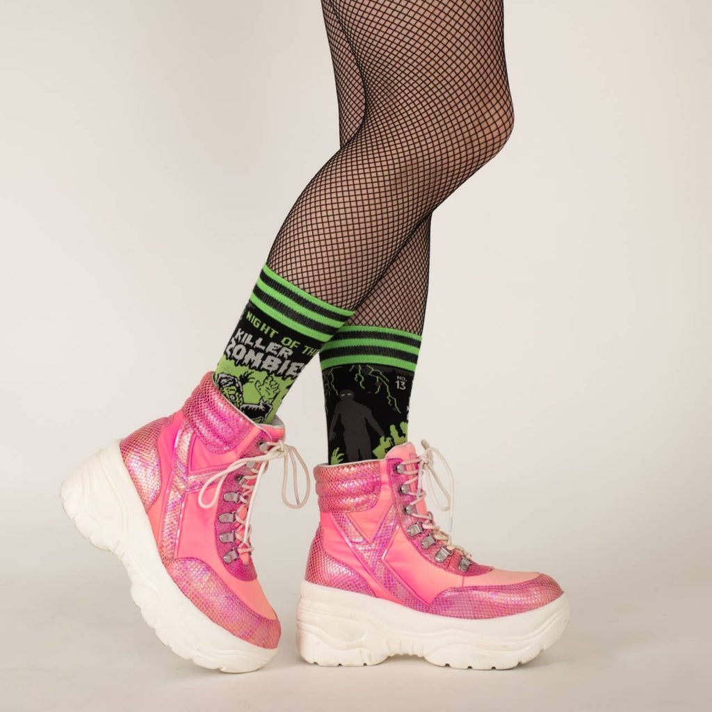 Night of the Killer Zombies Crew Socks - Angel's House of Design Co.