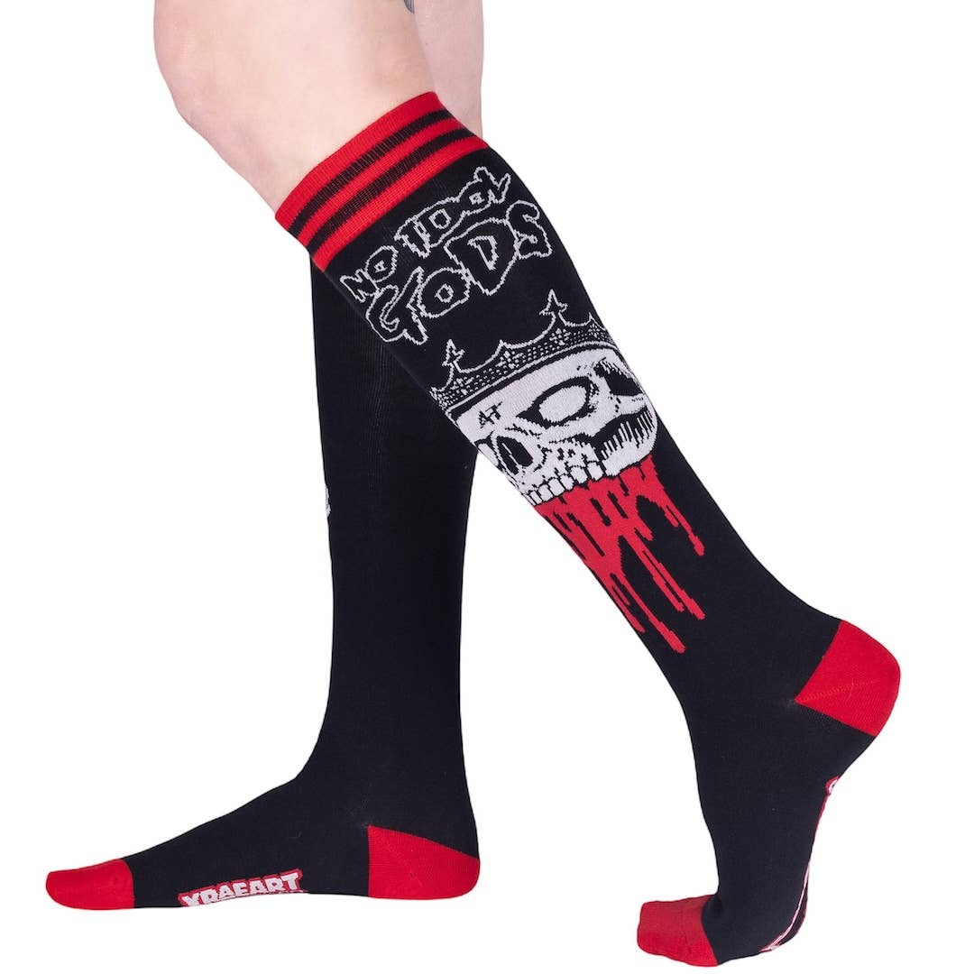 No False Kings Knee High Socks - Angel's House of Design Co.