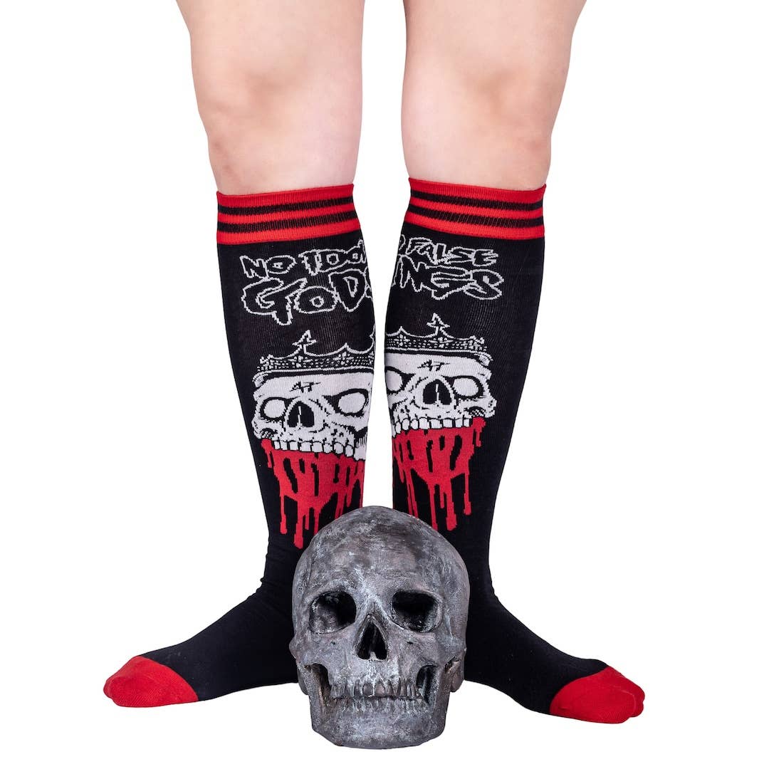 No False Kings Knee High Socks - Angel's House of Design Co.