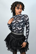 Nocturnal Bat Mesh Long Sleeve Shirt - Angel's House of Design Co.