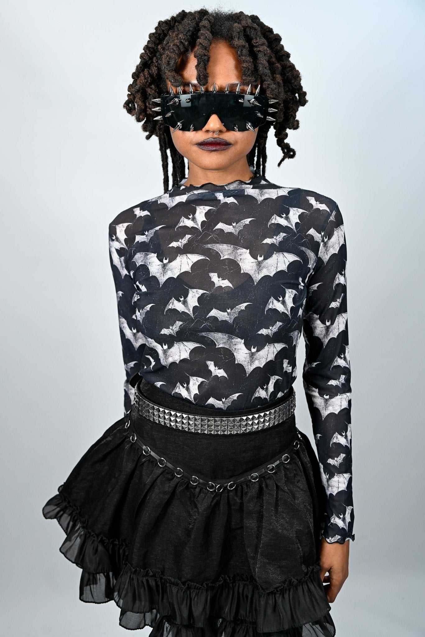 Nocturnal Bat Mesh Long Sleeve Shirt - Angel's House of Design Co.