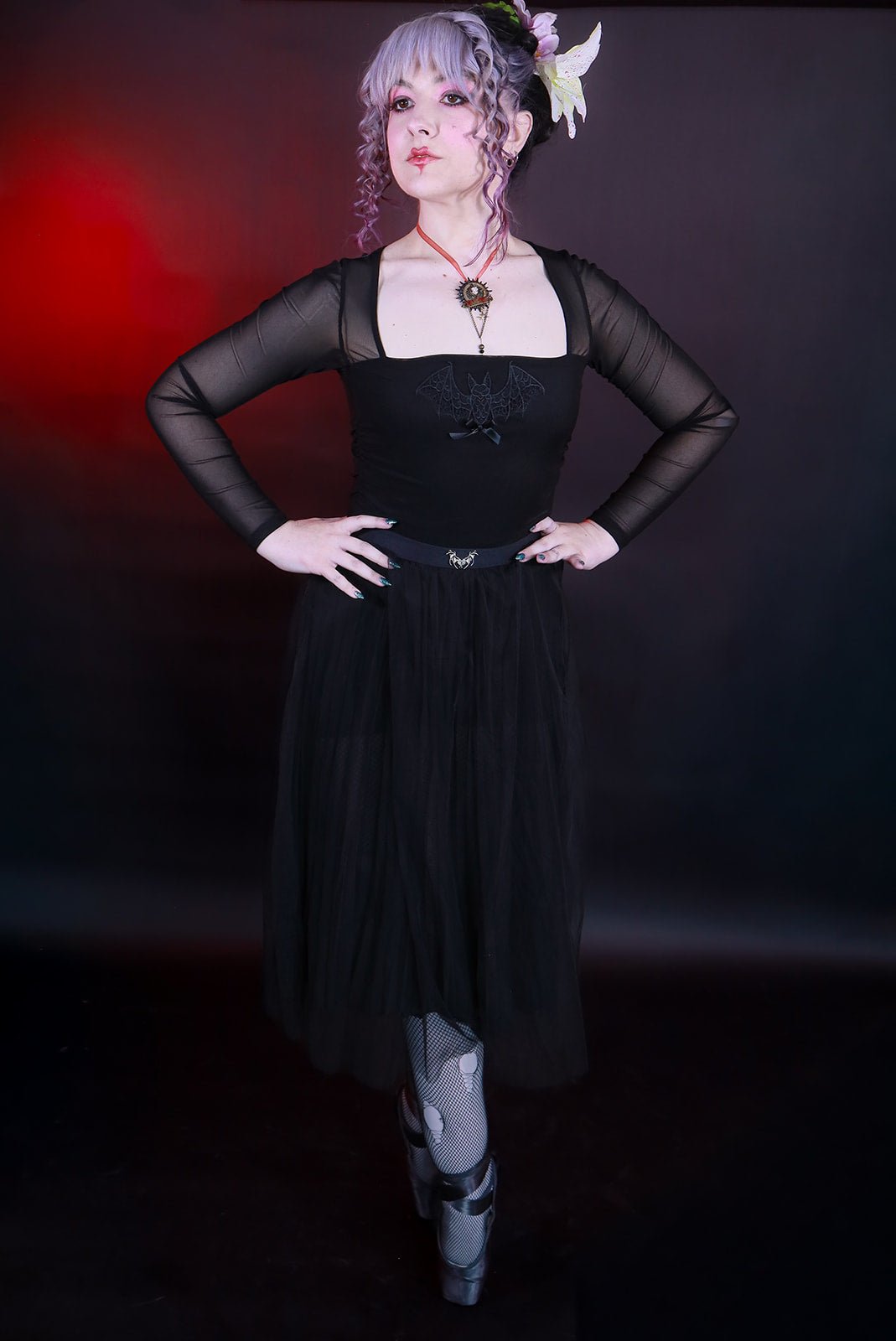 Nocturnal Bat Mesh Top - Angel's House of Design Co.