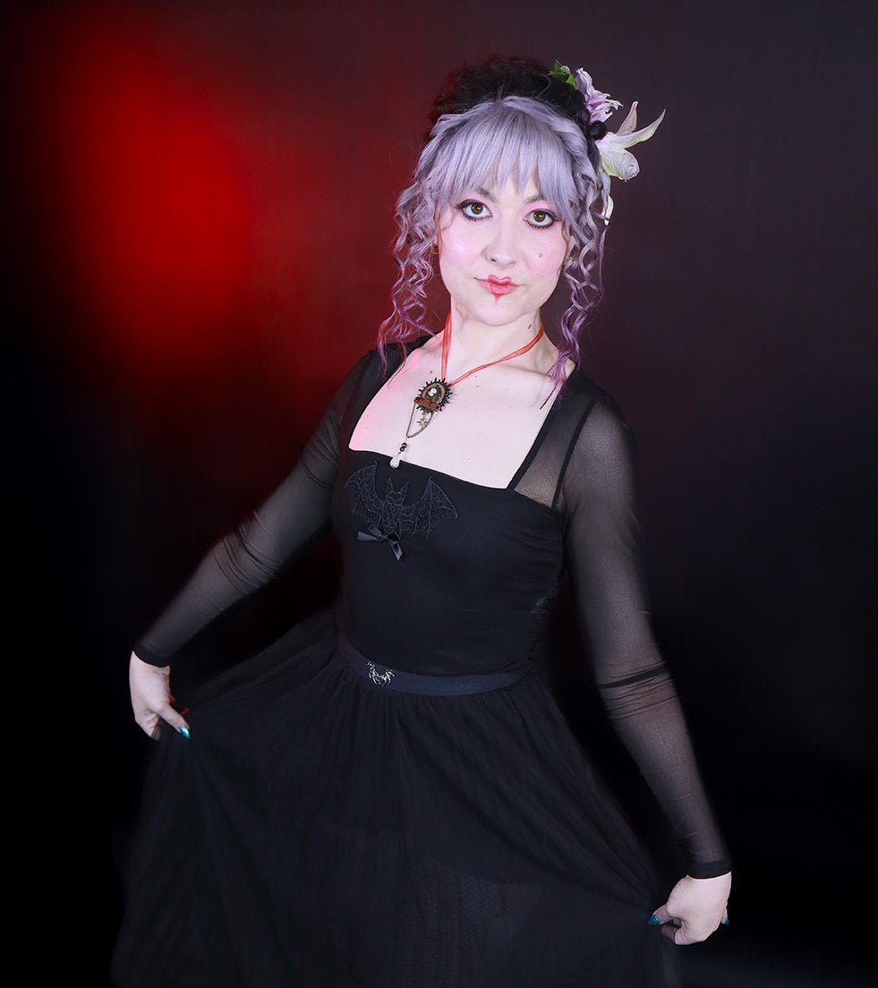 Nocturnal Bat Mesh Top - Angel's House of Design Co.