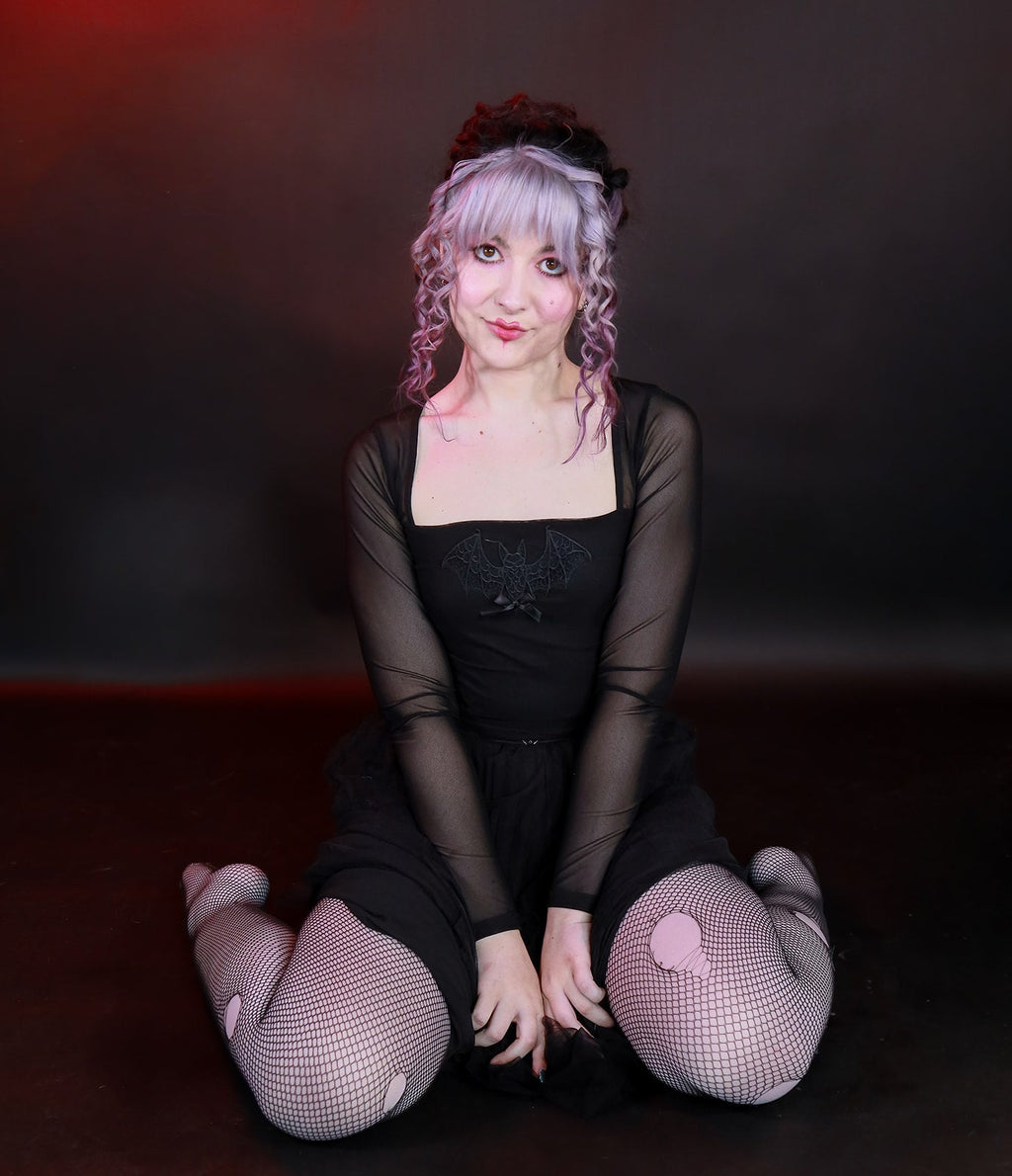 Nocturnal Bat Mesh Top - Angel's House of Design Co.