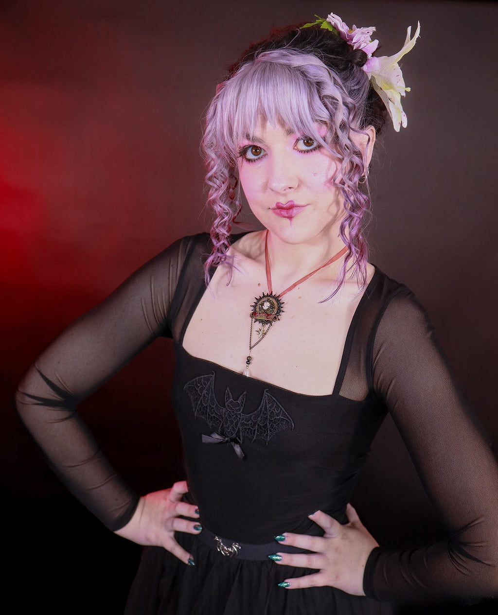 Nocturnal Bat Mesh Top - Angel's House of Design Co.