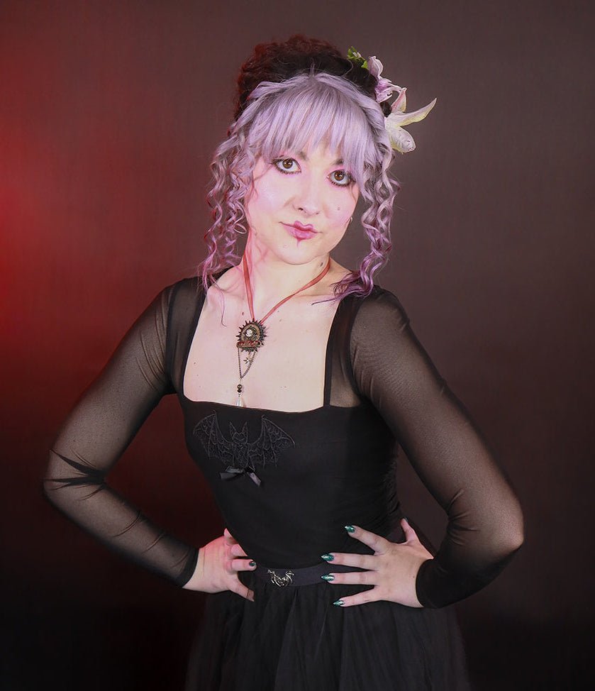 Nocturnal Bat Mesh Top - Angel's House of Design Co.