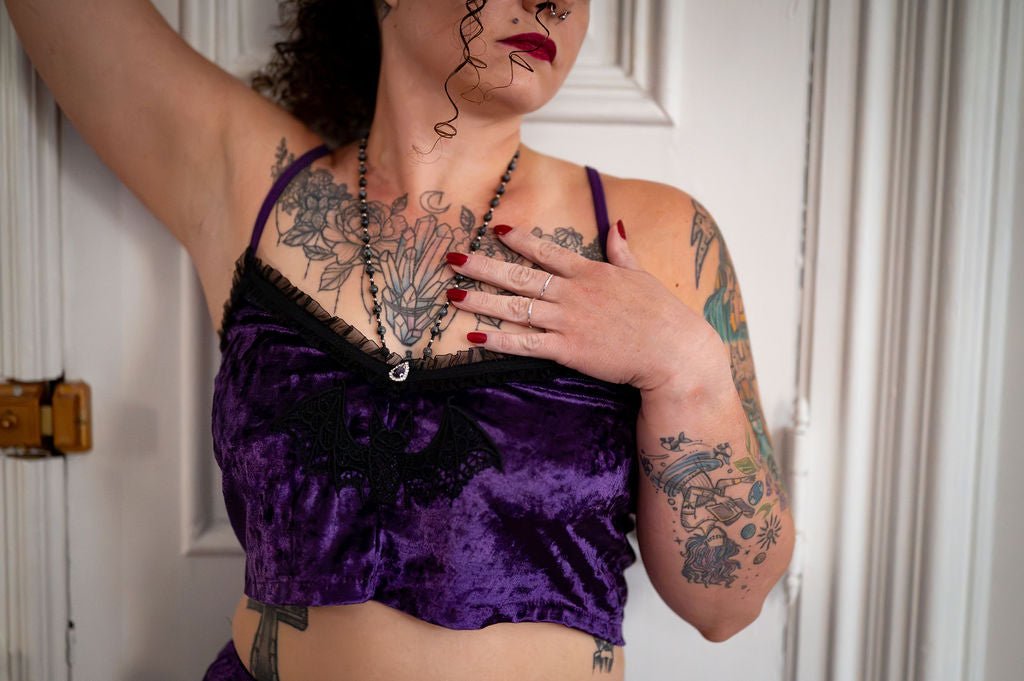 Nocturnal Velvet Cami Purple - Angel's House of Design Co.