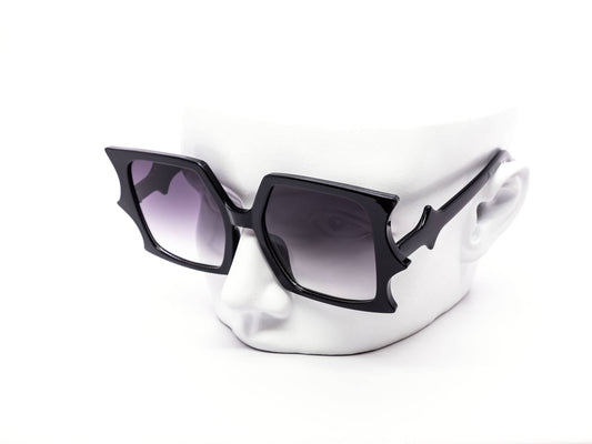 Unique Oversized Bat Flare Festival Sunglasses