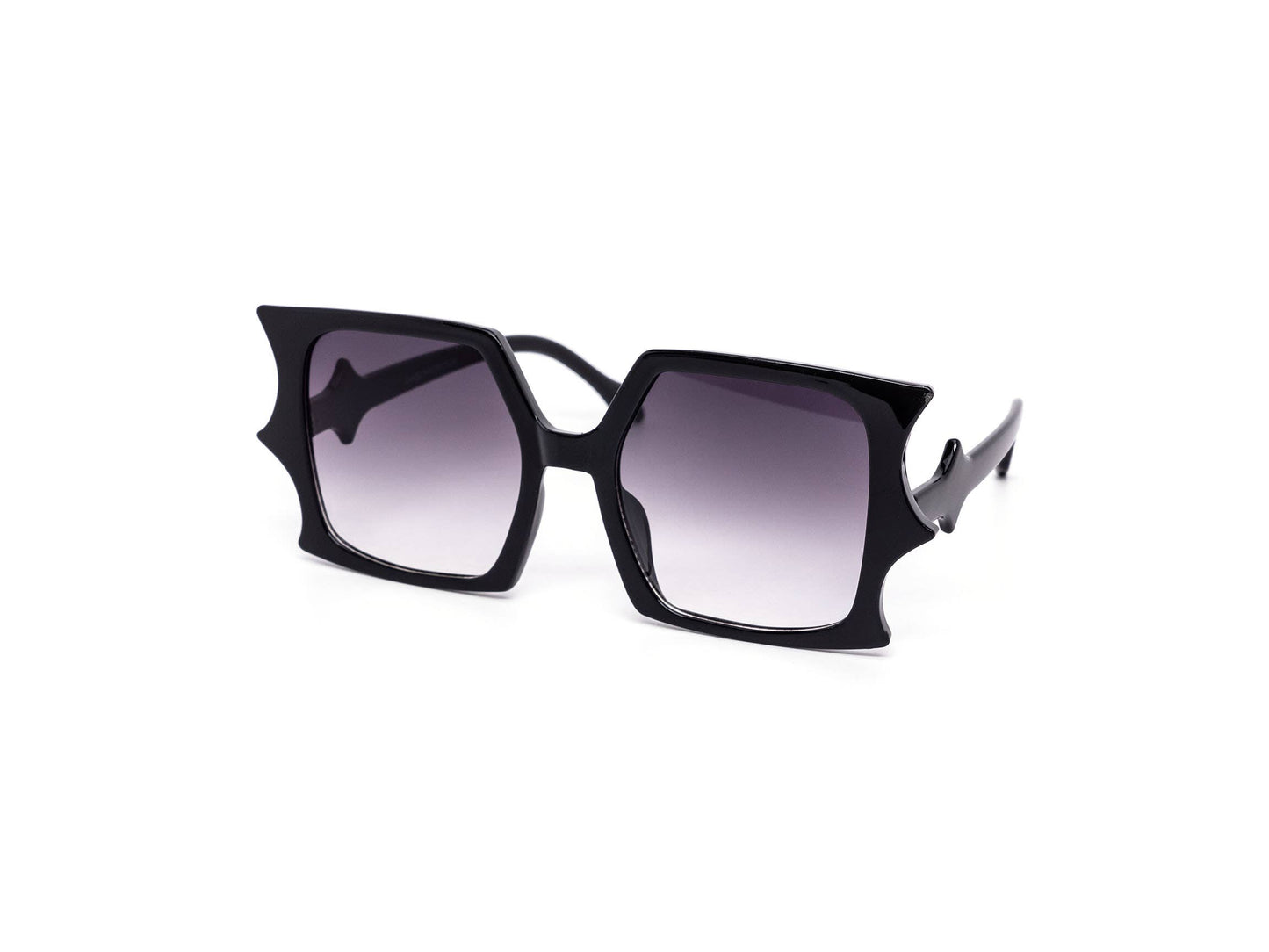 Unique Oversized Bat Flare Festival Sunglasses