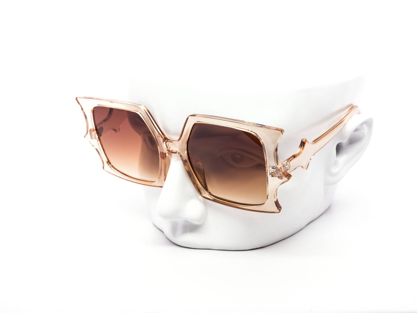 Unique Oversized Bat Flare Festival Sunglasses