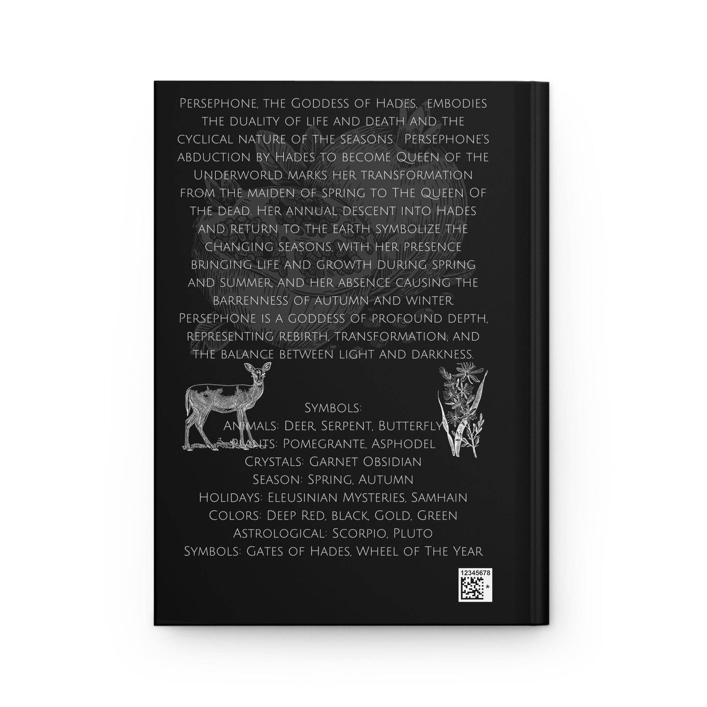 Persephone Goddess Hardcover Journal