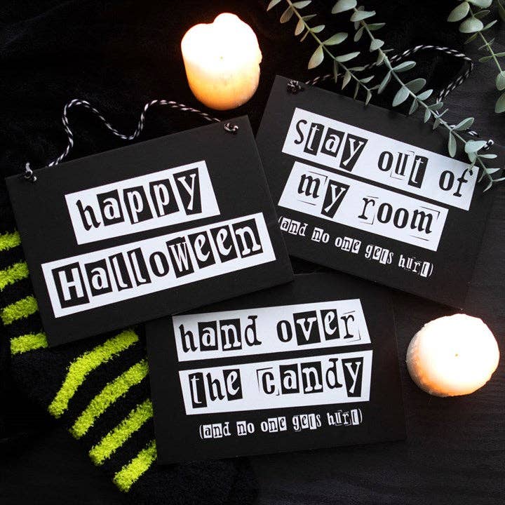 Gothic Stay Out of My Room Hanging Sign