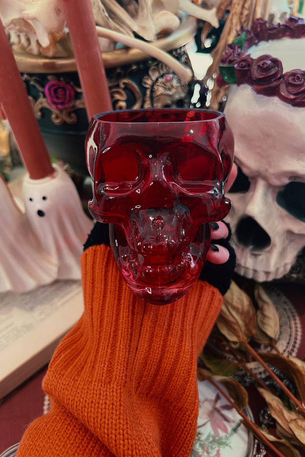 Skull Drinking Glass [BLOOD RED]