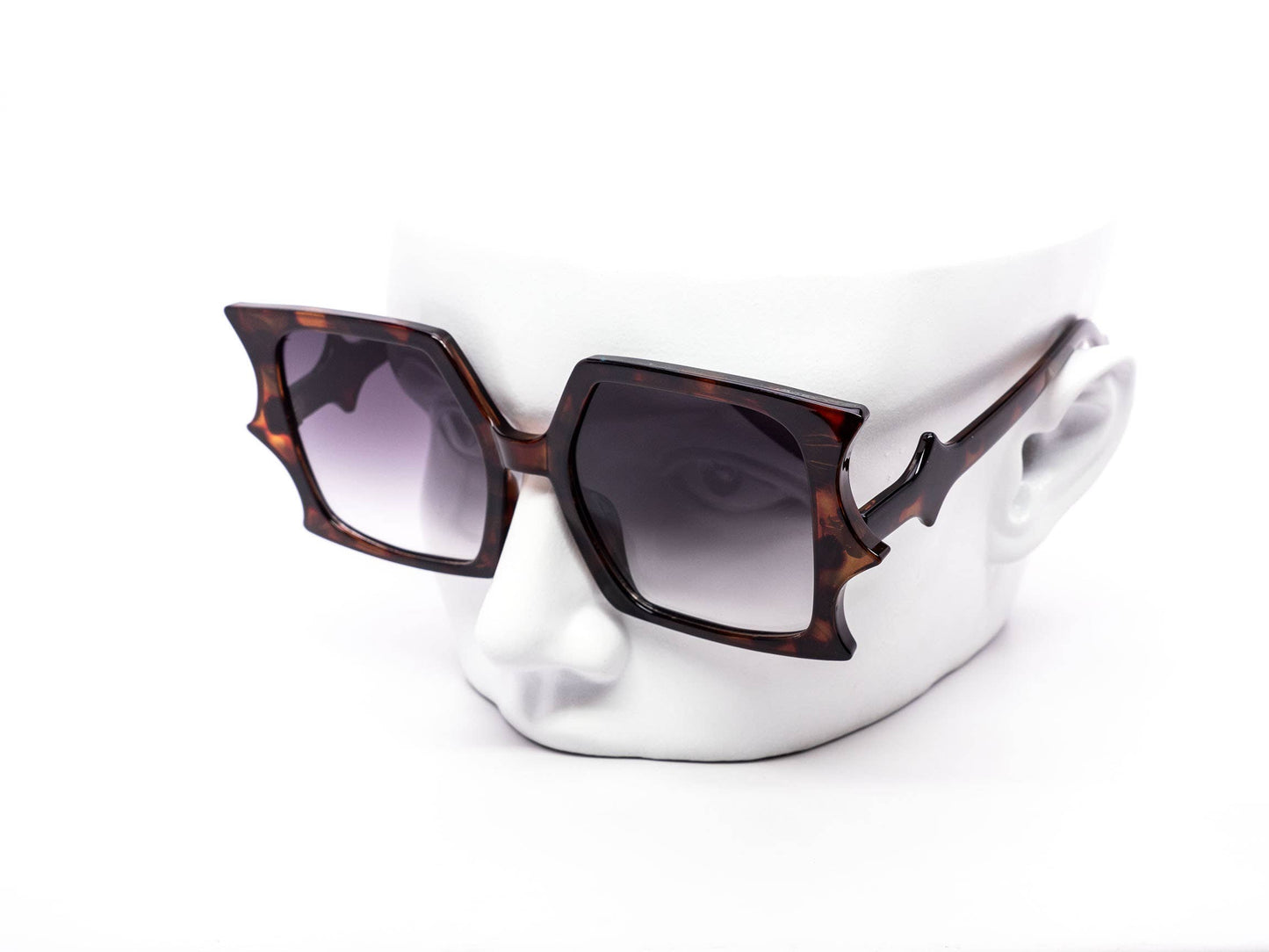 Unique Oversized Bat Flare Festival Sunglasses