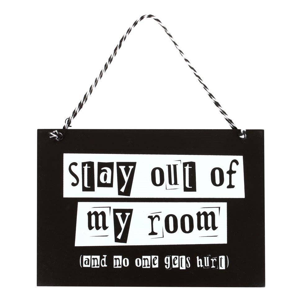 Gothic Stay Out of My Room Hanging Sign