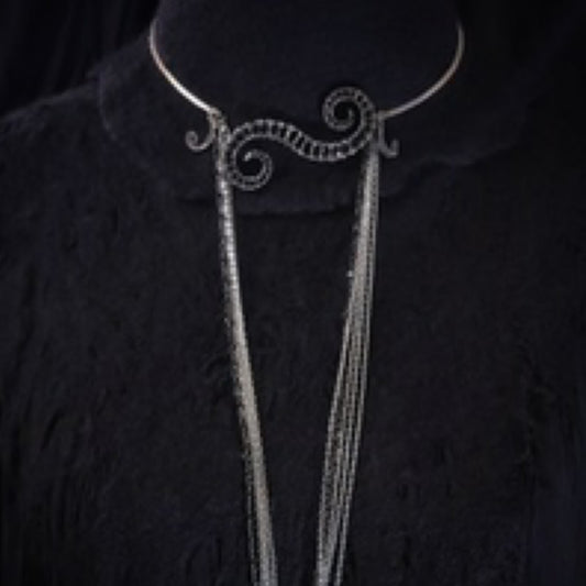Layered Seahorse Tails Necklace by Martha Rotten