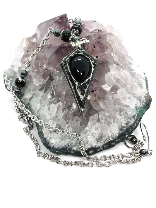 Pendulum Necklace with Stone Options