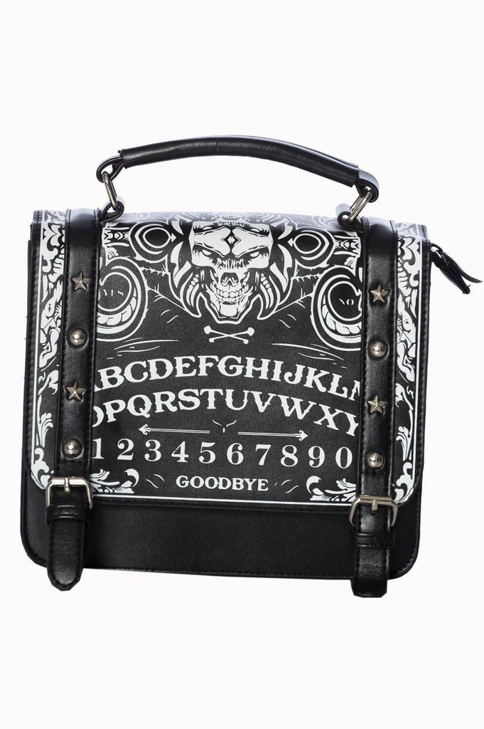 Women's Banned Ouija Satchel Bag (Black/White)