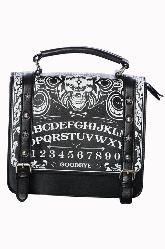 Women's Banned Ouija Satchel Bag (Black/White)