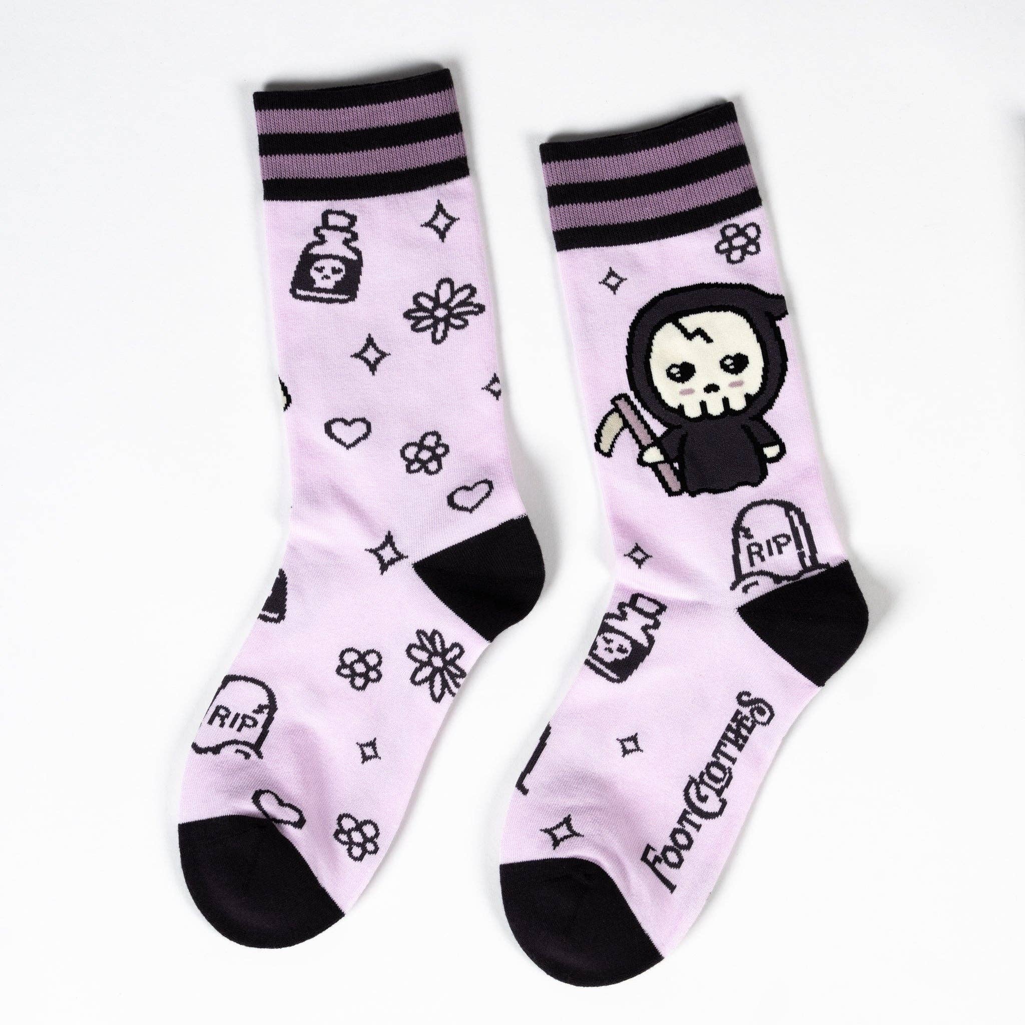 Pastel Goth Grim Reaper Crew Socks - Angel's House of Design Co.