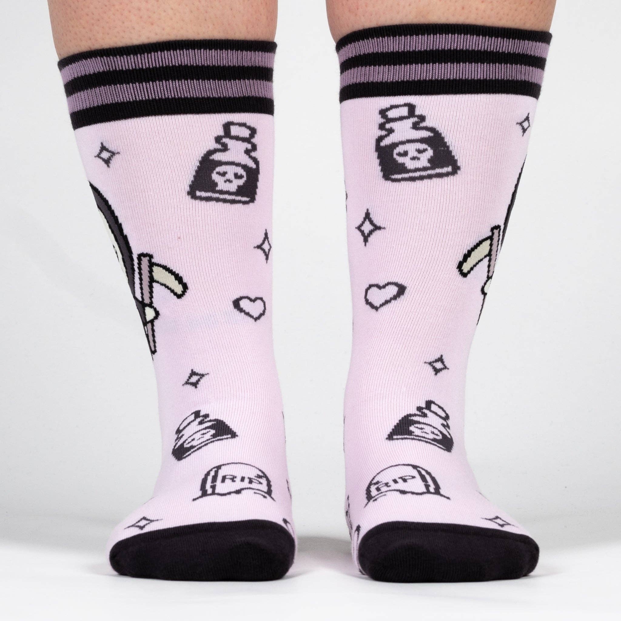 Pastel Goth Grim Reaper Crew Socks - Angel's House of Design Co.
