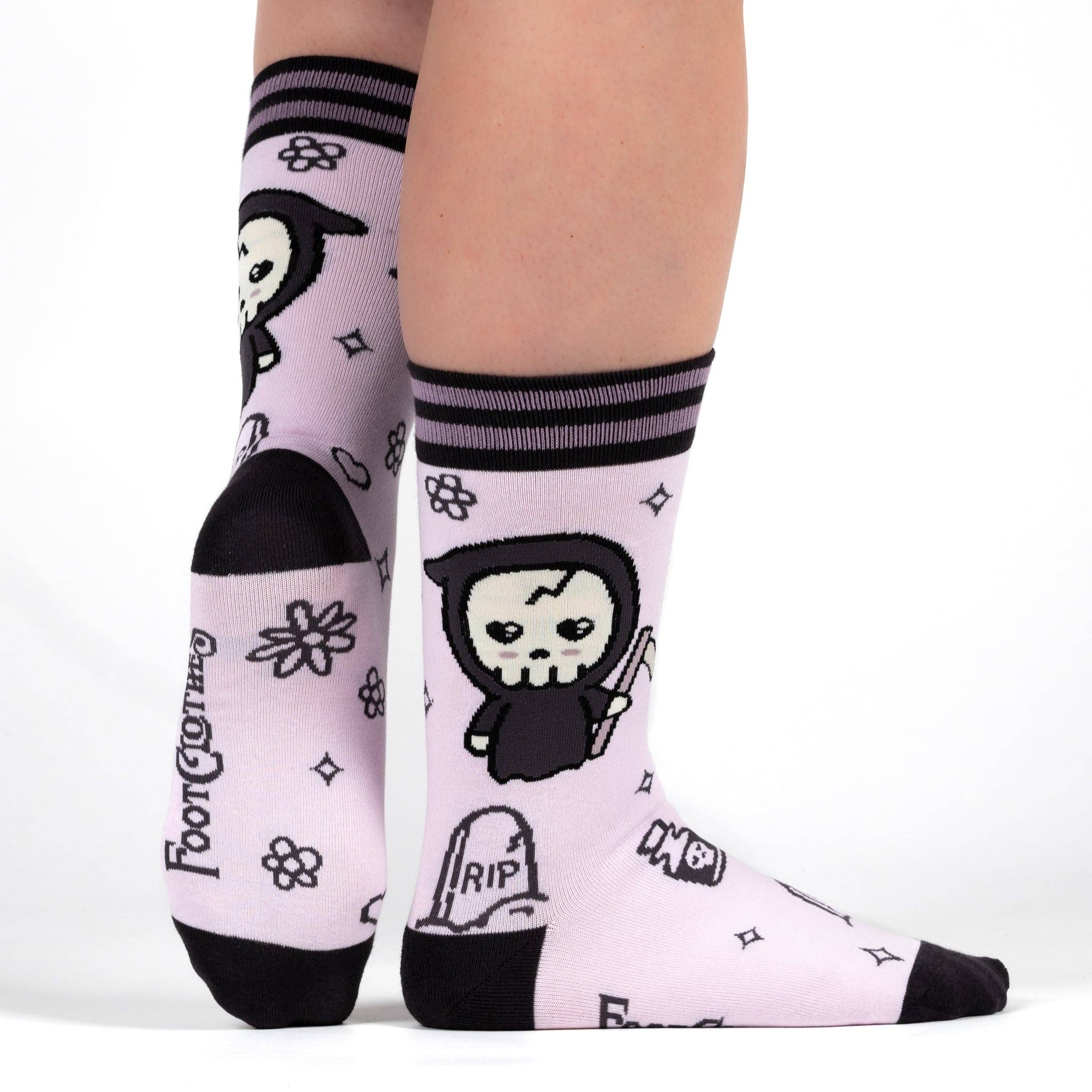 Pastel Goth Grim Reaper Crew Socks - Angel's House of Design Co.