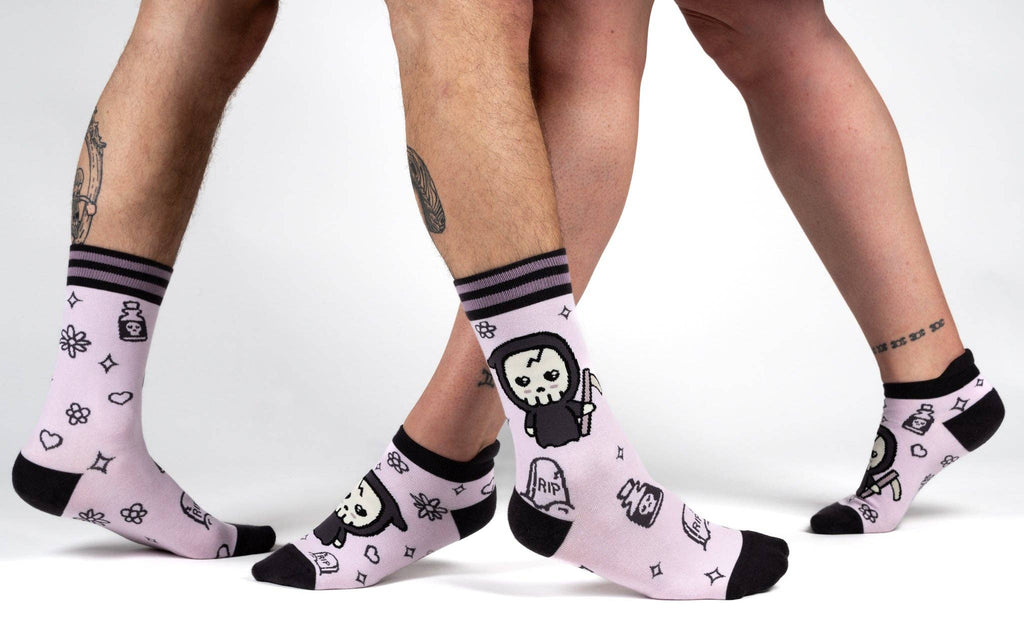 Pastel Goth Grim Reaper Crew Socks - Angel's House of Design Co.