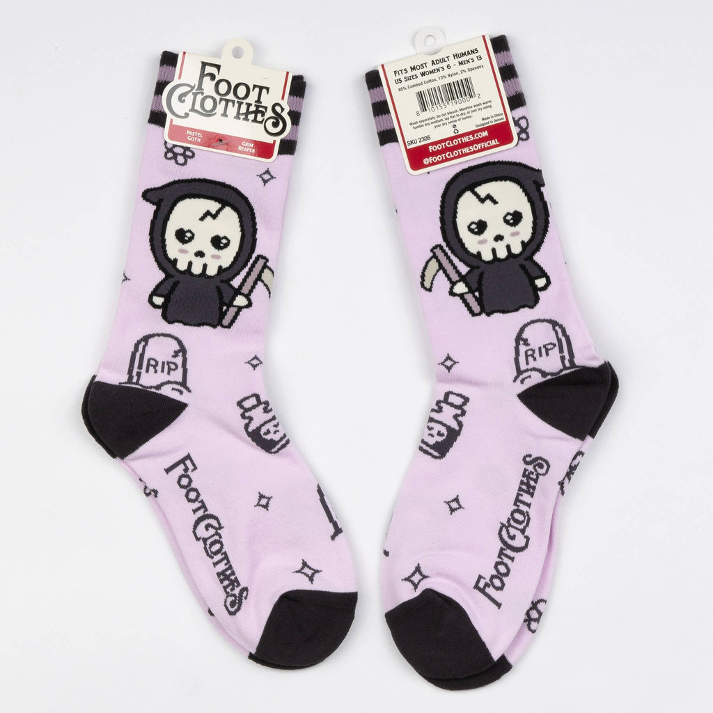 Pastel Goth Grim Reaper Crew Socks - Angel's House of Design Co.
