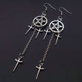 Pentacle Sword Dangle Earrings - Angel's House of Design Co.